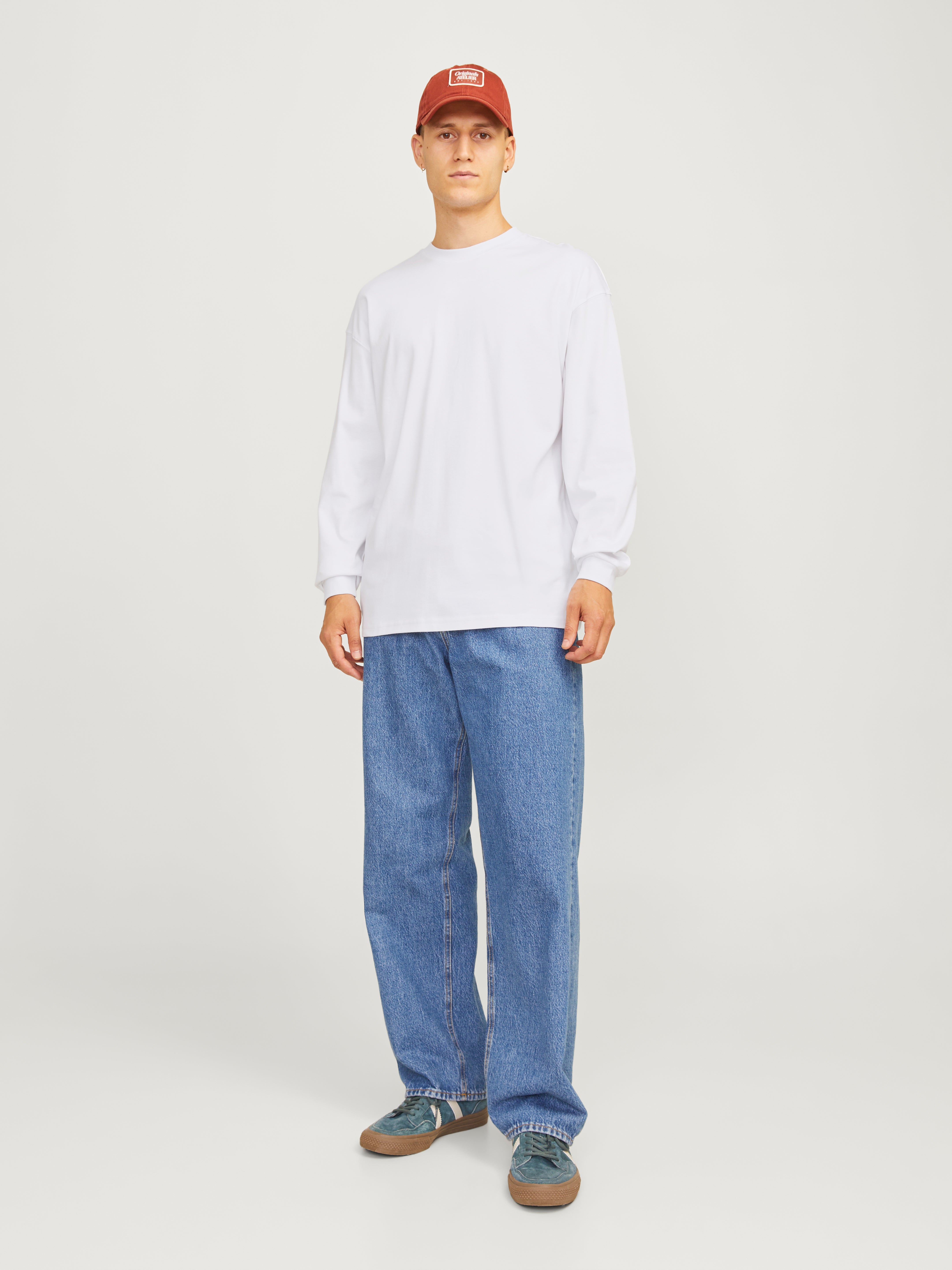 Thumbnail - Einfarbig Langarm-t-shirt