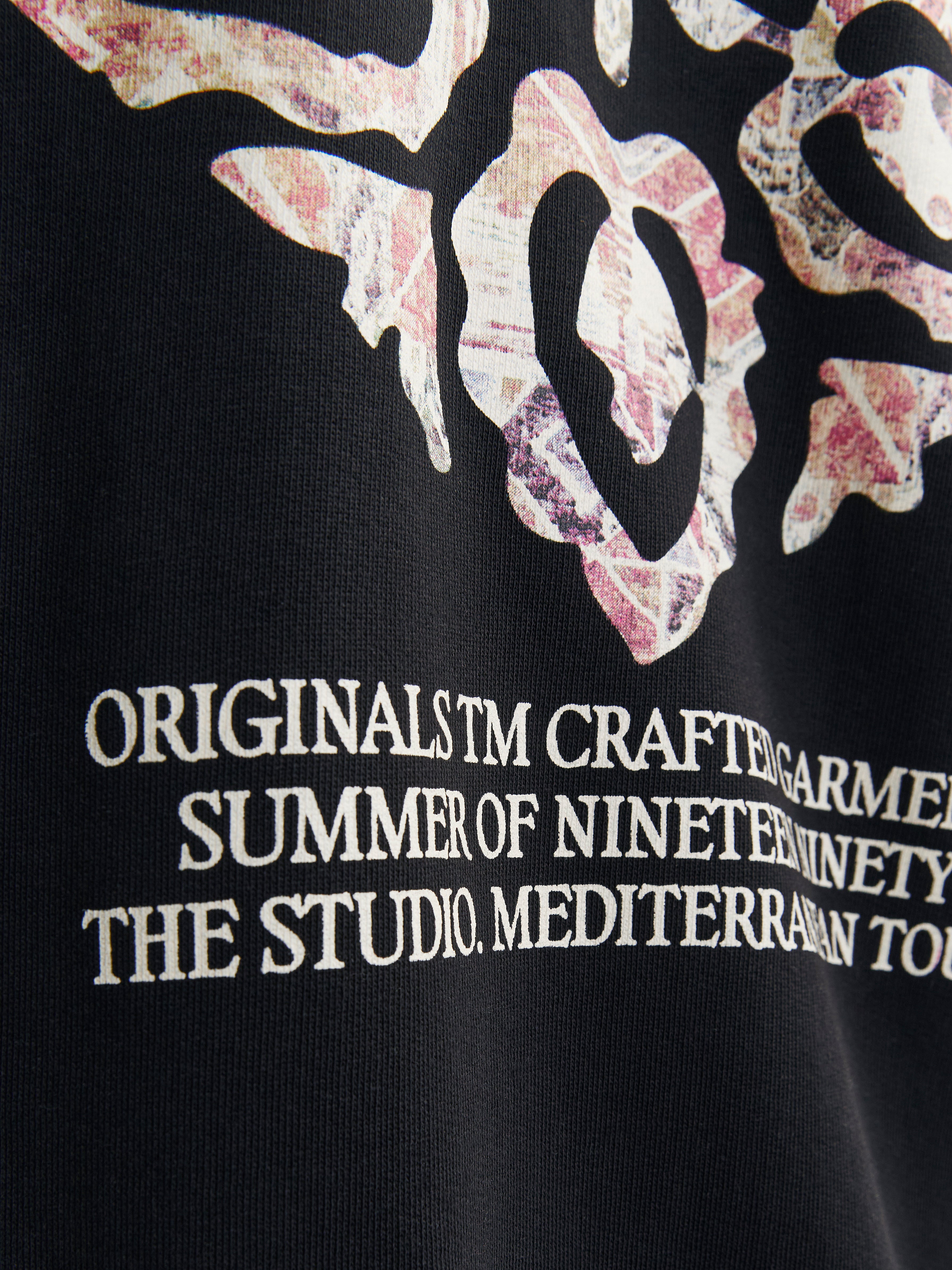 Jack & Jones Printed Hoodie -Black - 12256506