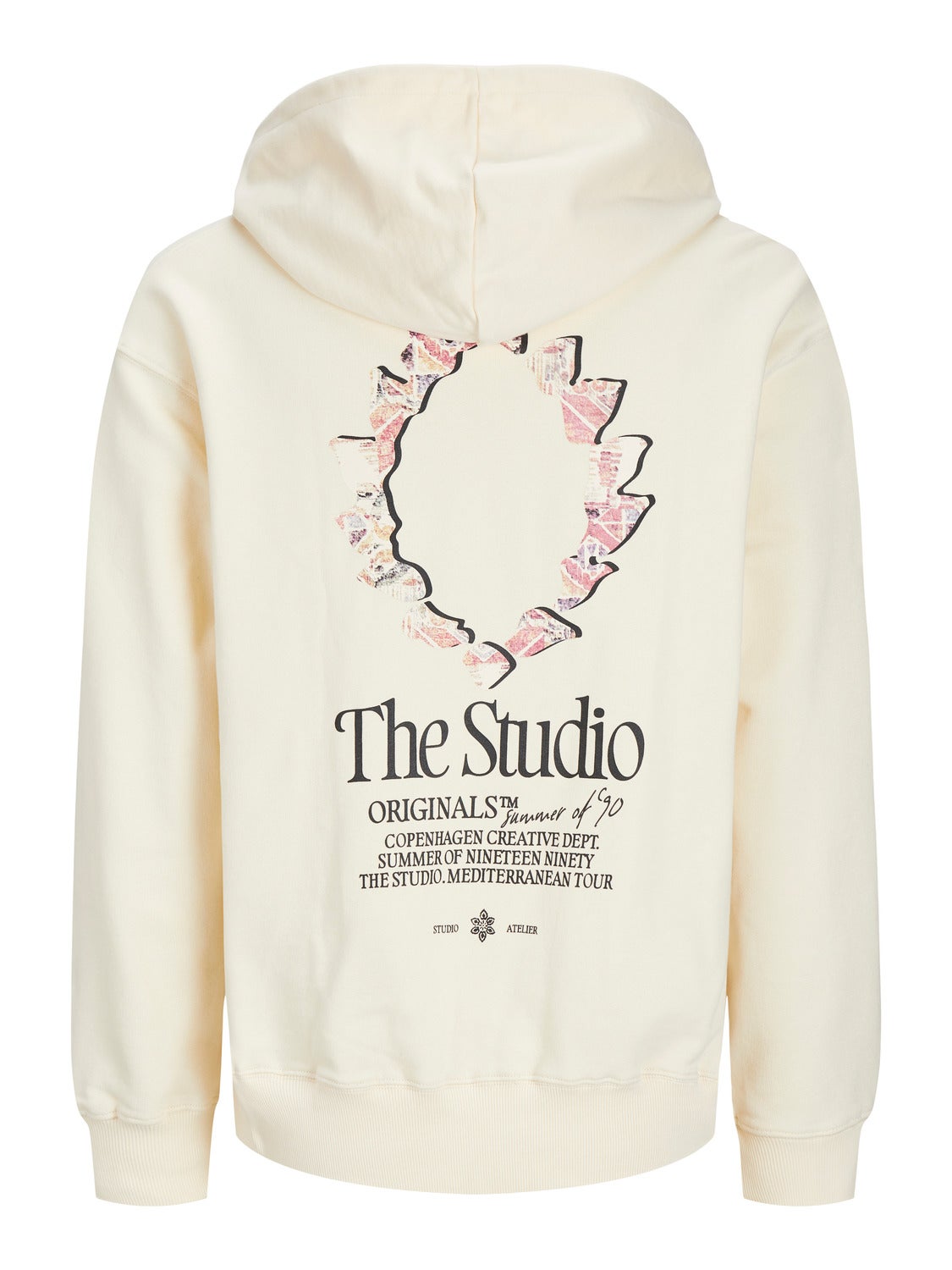 Jack & Jones Printed Hoodie -Buttercream - 12256506