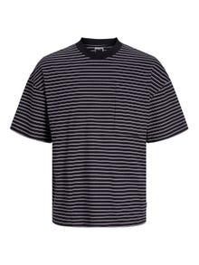 Jack & Jones Gestreept Ronde hals T-shirt -Black - 12256536