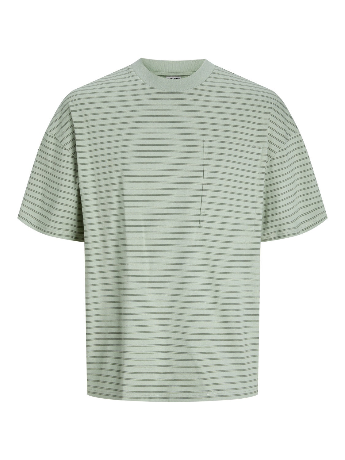 Jack & Jones T-shirt Listrado Decote Redondo -Desert Sage - 12256536