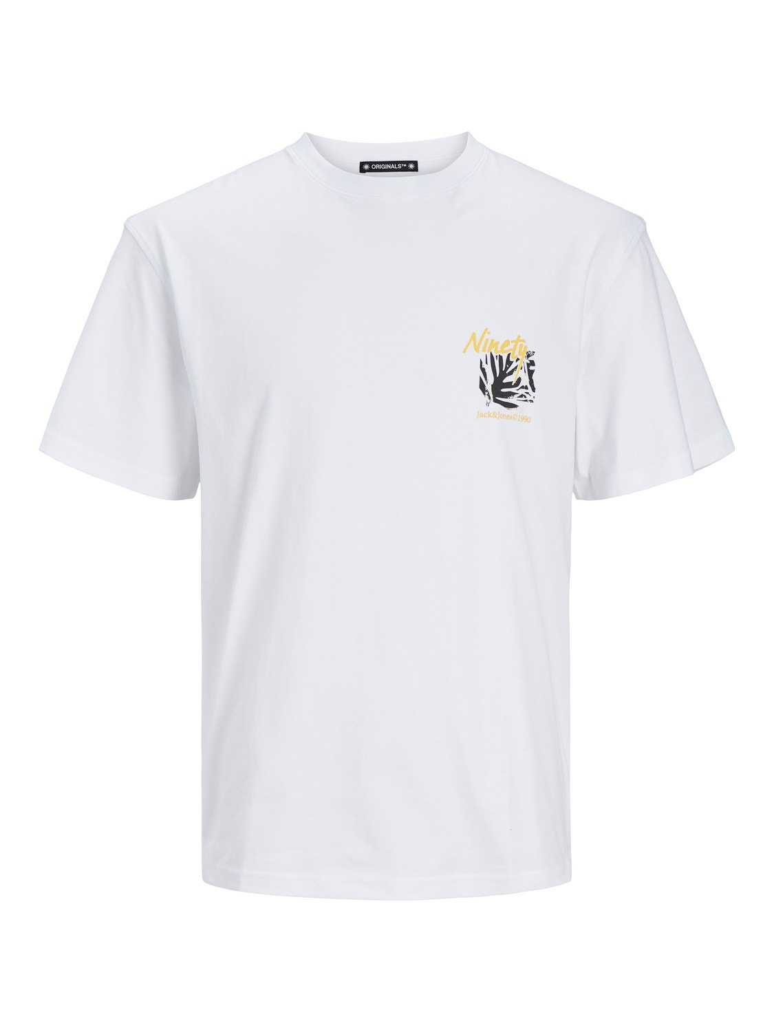 Jack & Jones Printet Crew neck T-shirt -Bright White - 12256540