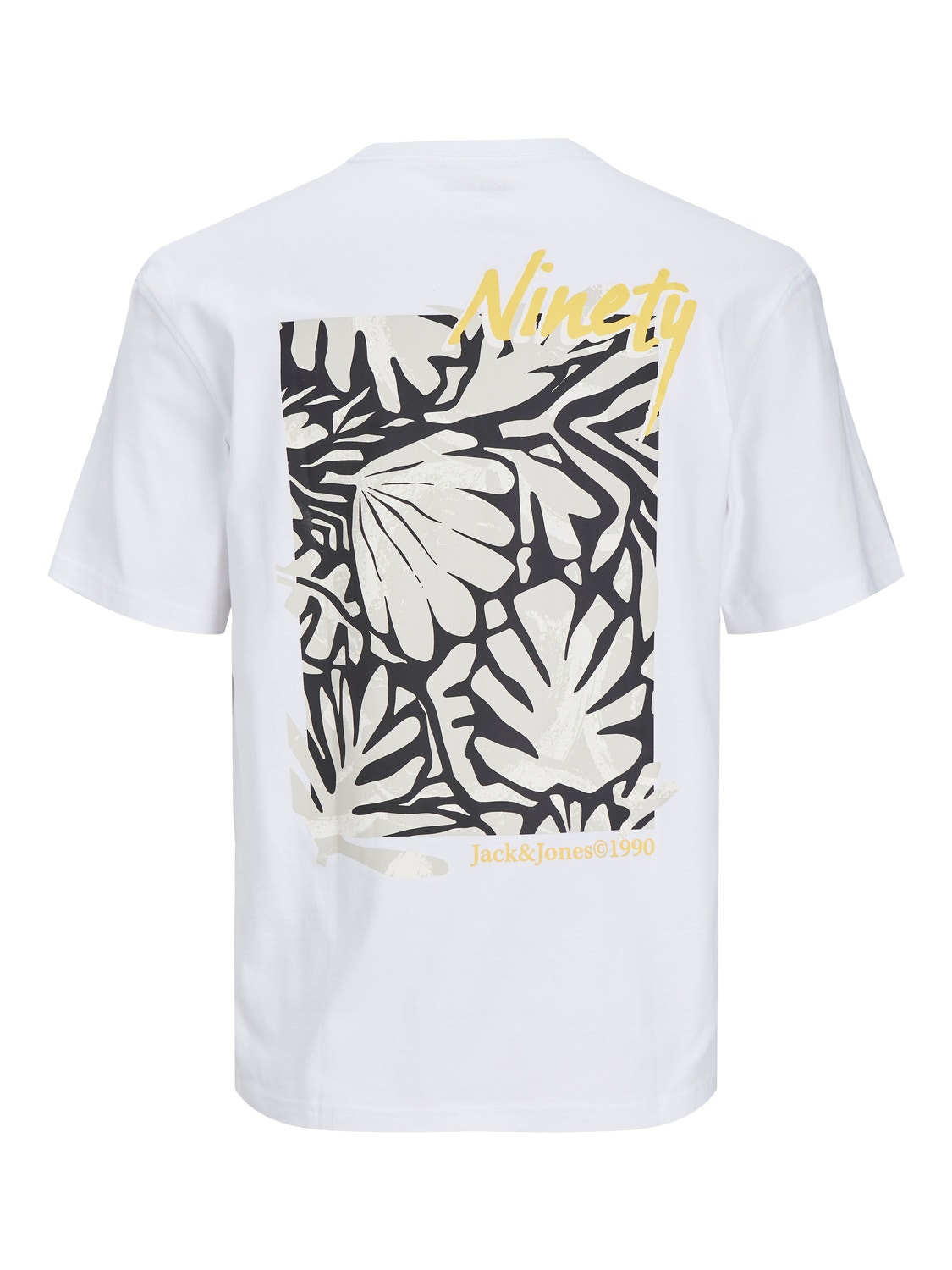 Jack & Jones Painettu Pyöreä pääntie T-paita -Bright White - 12256540