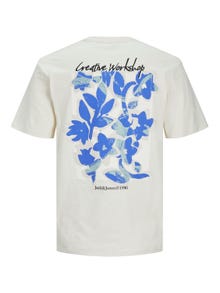 Jack & Jones Nyomott mintás Környak Trikó -Buttercream - 12256540