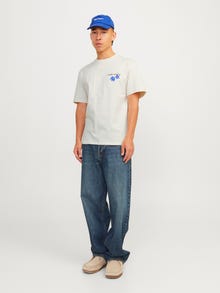 Jack & Jones T-shirt Estampar Decote Redondo -Buttercream - 12256540
