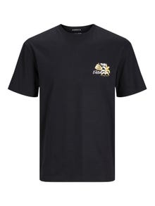 Jack & Jones Painettu Pyöreä pääntie T-paita -Black - 12256540