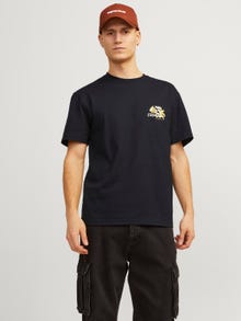 Jack & Jones Bedrukt Ronde hals T-shirt -Black - 12256540