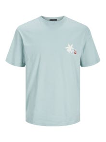 Jack & Jones Gedrukt Ronde hals T-shirt -Gray Mist - 12256540