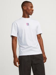 Jack & Jones Gedrukt Ronde hals T-shirt -White - 12256560