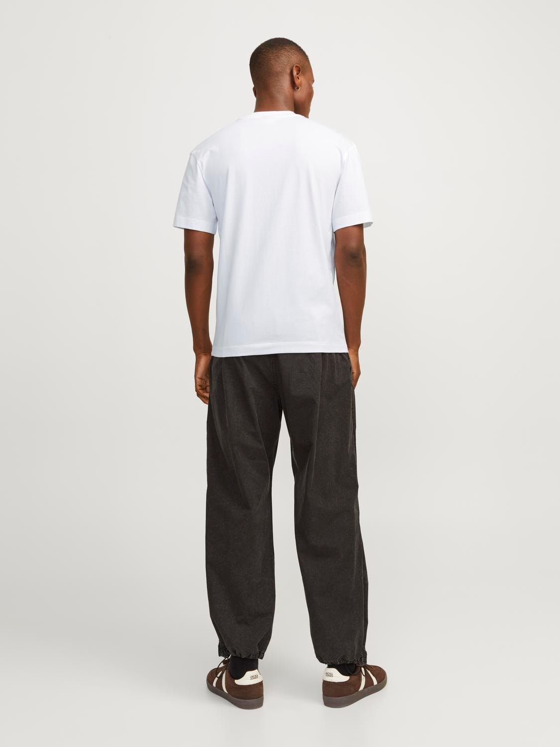 Jack & Jones T-shirt Estampar Decote Redondo -White - 12256560