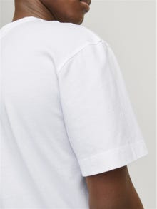 Jack & Jones T-shirt Estampar Decote Redondo -White - 12256560
