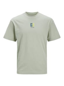 Jack & Jones Nadruk Okrągły dekolt T-shirt -Desert Sage - 12256560