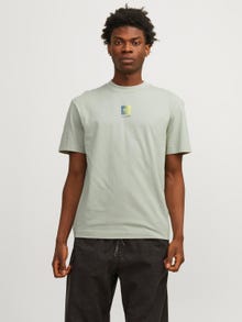 Jack & Jones Gedruckt Rundhals T-shirt -Desert Sage - 12256560