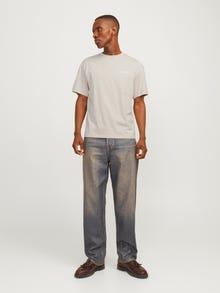 Jack & Jones Logo Rundhals T-shirt -Moonbeam - 12256589