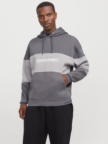 Jack & Jones Logotyp Hoodie -Castlerock - 12256590