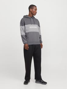 Jack & Jones Logotyp Hoodie -Castlerock - 12256590