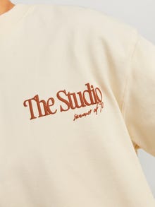 Jack & Jones Gedruckt Sweatshirt mit Rundhals -Buttercream - 12256658