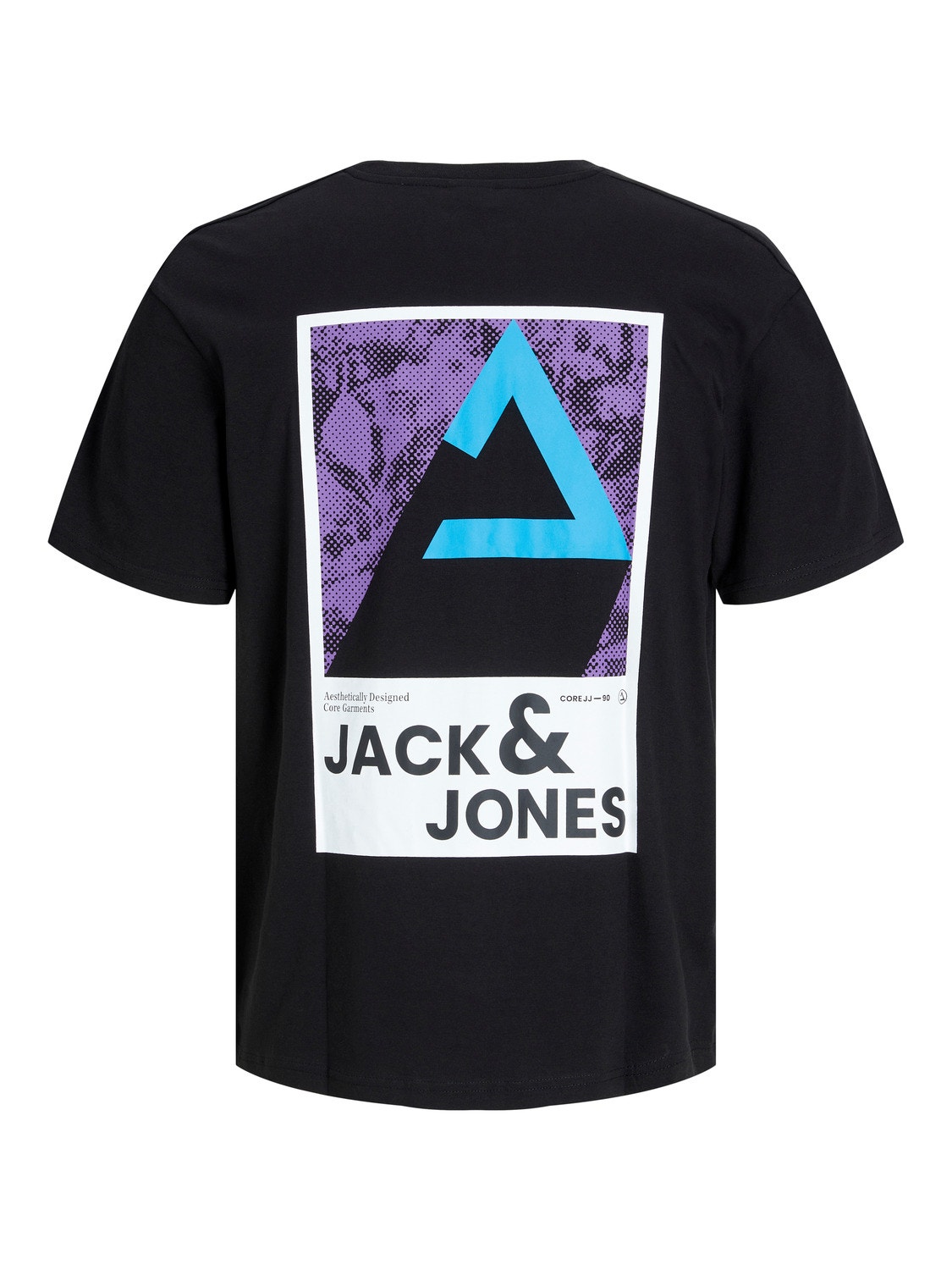 Jack & Jones Spausdintas raštas Apskritas kaklas Marškinėliai -Black - 12256682