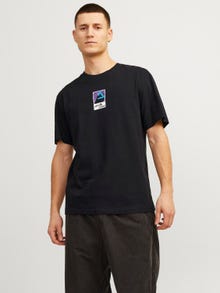 Jack & Jones Printed Crew neck T-shirt -Black - 12256682