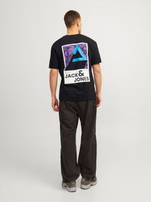 Jack & Jones Printed Crew neck T-shirt -Black - 12256682