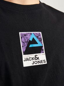 Jack & Jones Potištěný Kruhový výstřih Tričko -Black - 12256682