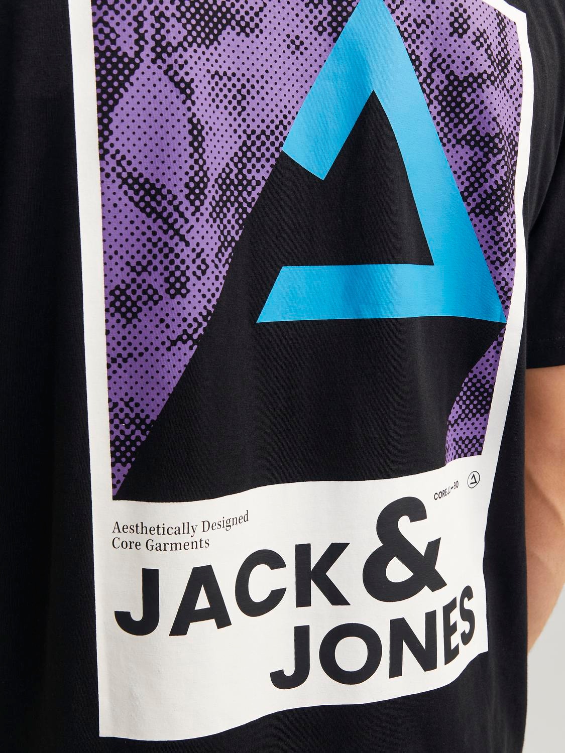 Jack & Jones Bedrukt Ronde hals T-shirt -Black - 12256682