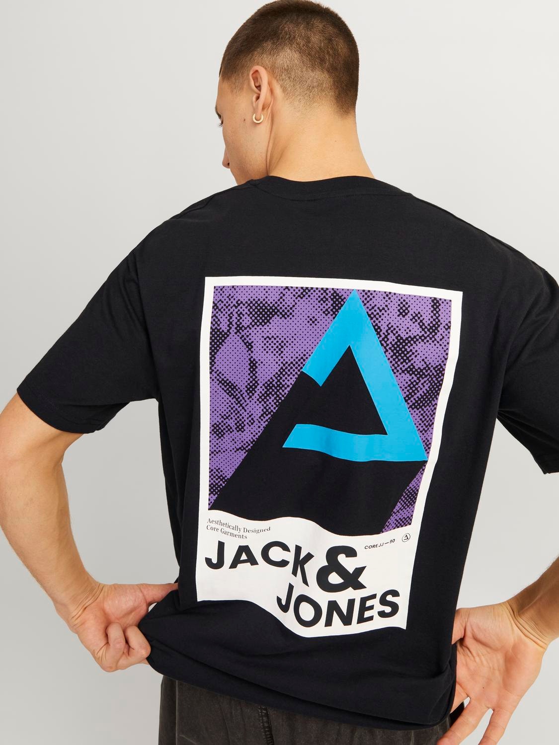 Jack & Jones Painettu Pyöreä pääntie T-paita -Black - 12256682