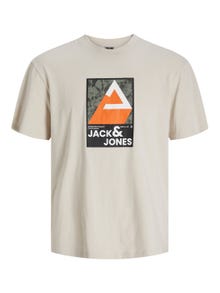 Jack & Jones Nadruk Okrągły dekolt T-shirt -Moonbeam - 12256682