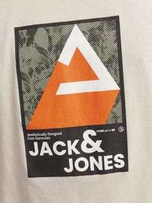 Jack & Jones T-shirt Stampato Girocollo -Moonbeam - 12256682