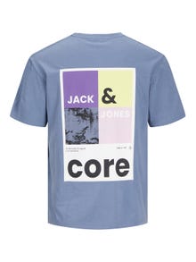 Jack & Jones Printet Crew neck T-shirt -Flint Stone - 12256682