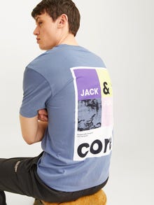 Jack & Jones Printed Crew neck T-shirt -Flint Stone - 12256682