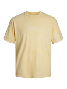 Jack & Jones Nadruk Okrągły dekolt T-shirt -Italian Straw - 12256715