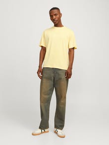 Jack & Jones Painettu Pyöreä pääntie T-paita -Italian Straw - 12256715