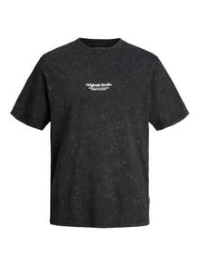 Jack & Jones Printed Crew neck T-shirt -Black - 12256715