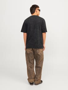 Jack & Jones Nyomott mintás Környak Trikó -Black - 12256715