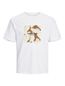 Jack & Jones Gedrukt Ronde hals T-shirt -Bright White - 12256717