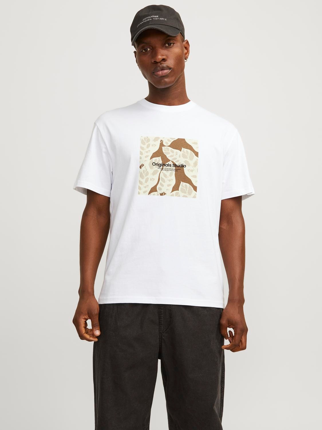 Jack & Jones Printed Crew neck T-shirt -Bright White - 12256717