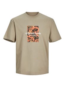 Jack & Jones Printed Crew neck T-shirt -Silver Sage - 12256717