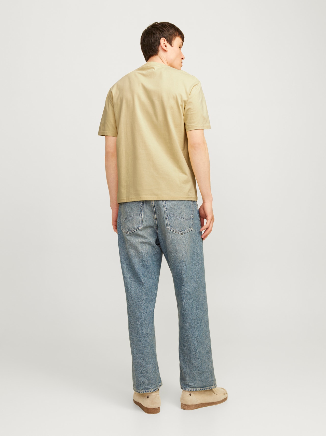 Jack & Jones Painettu Pyöreä pääntie T-paita -Italian Straw - 12256717