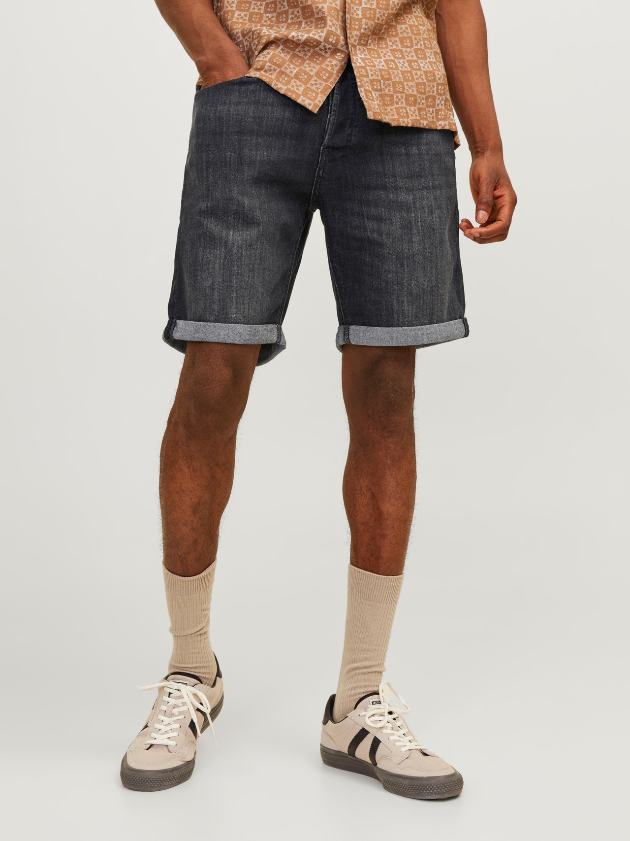 Jack & Jones Regular Fit Denim shorts -Grey Denim - 12256766