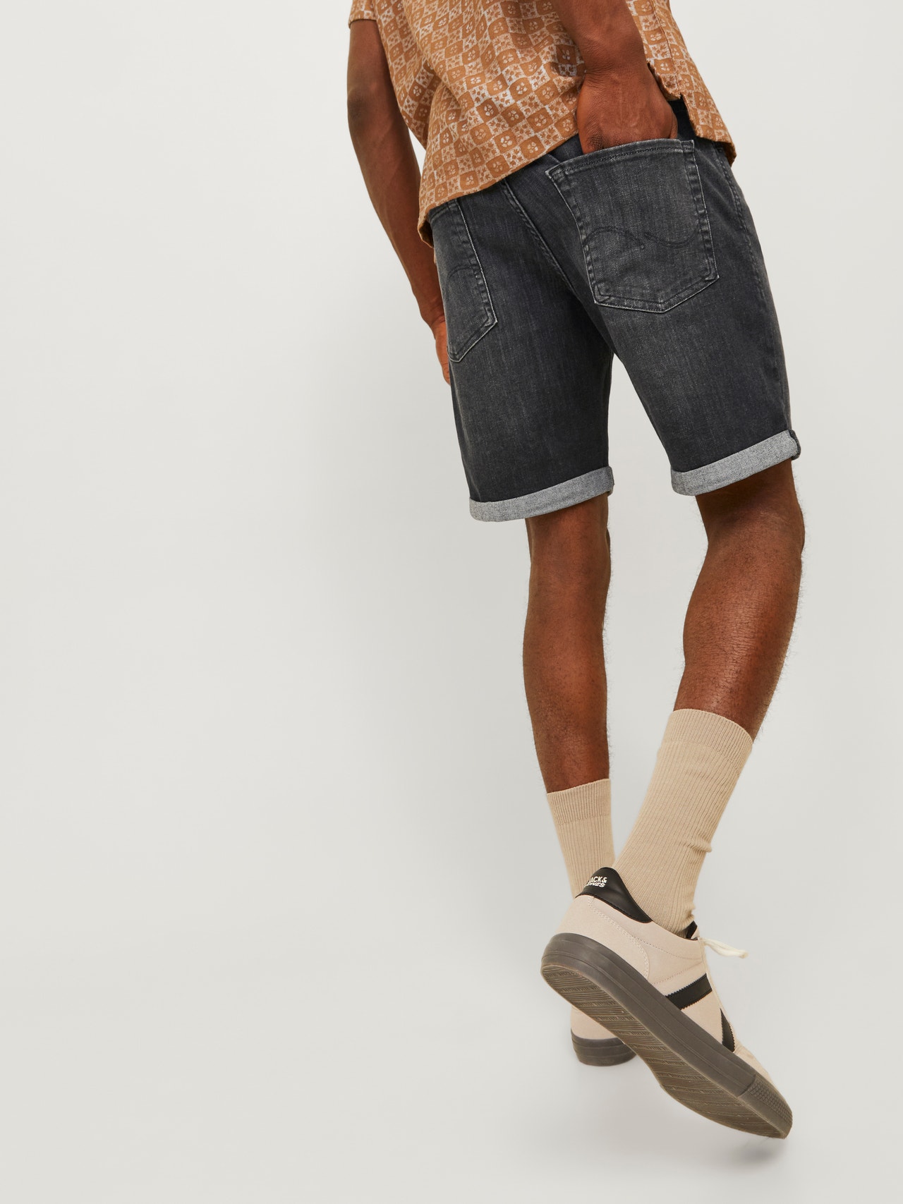 Jack & Jones Regular Fit Denim shorts -Grey Denim - 12256766