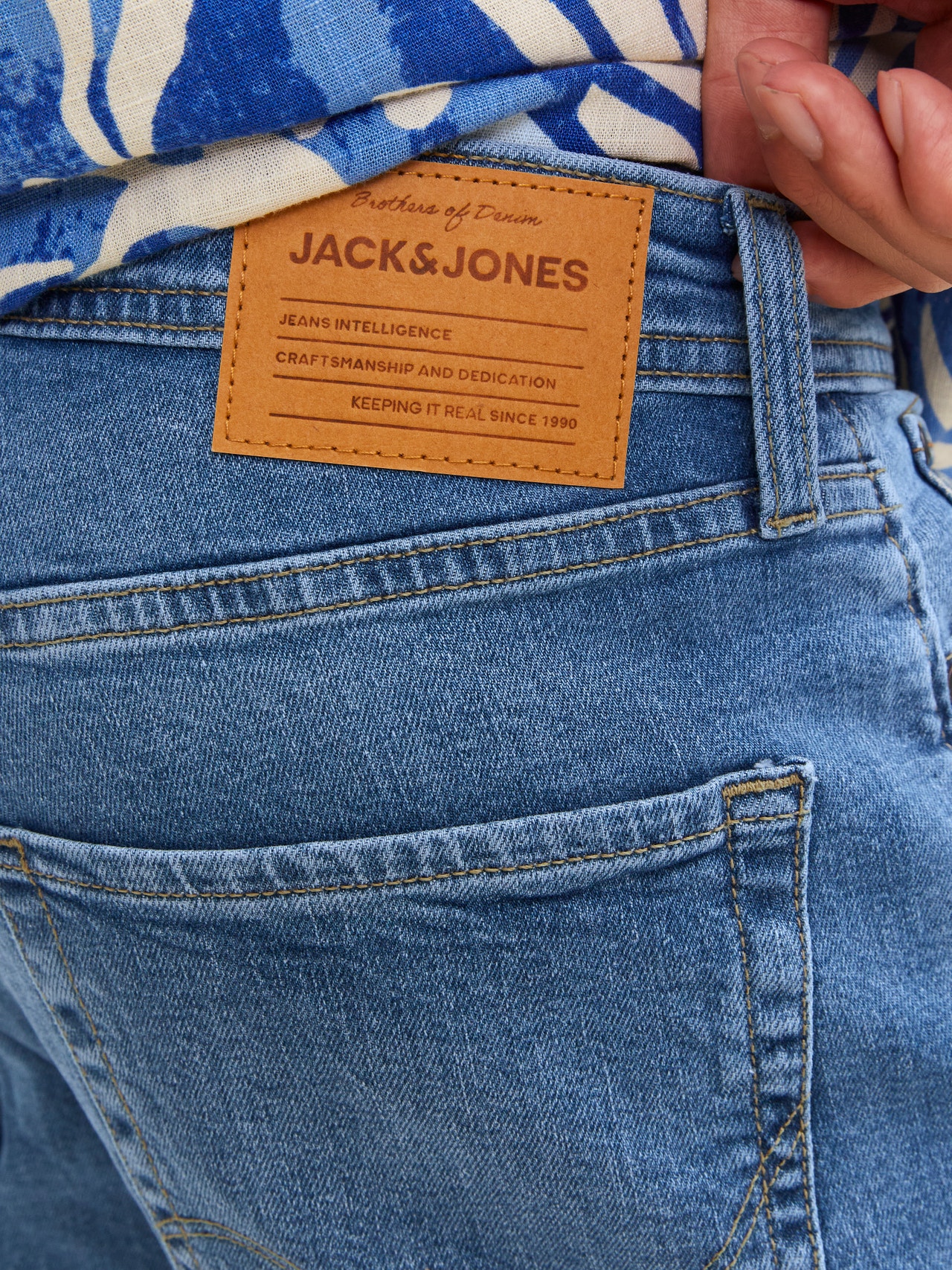 Jack & Jones Relaxed Fit Denim shorts -Blue Denim - 12256768