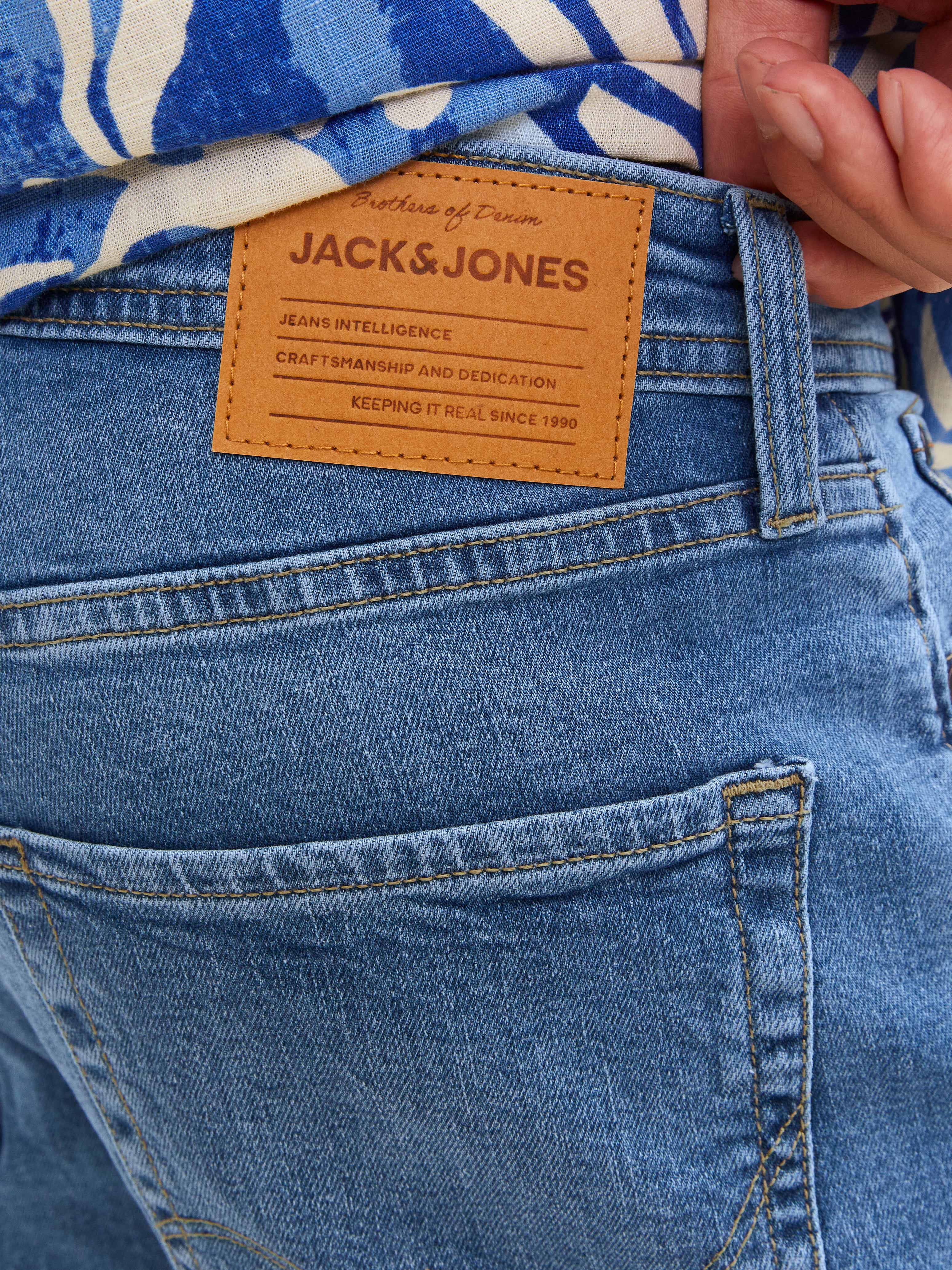 Jack & Jones Relaxed Fit Džinsiniai šortai -Blue Denim - 12256768