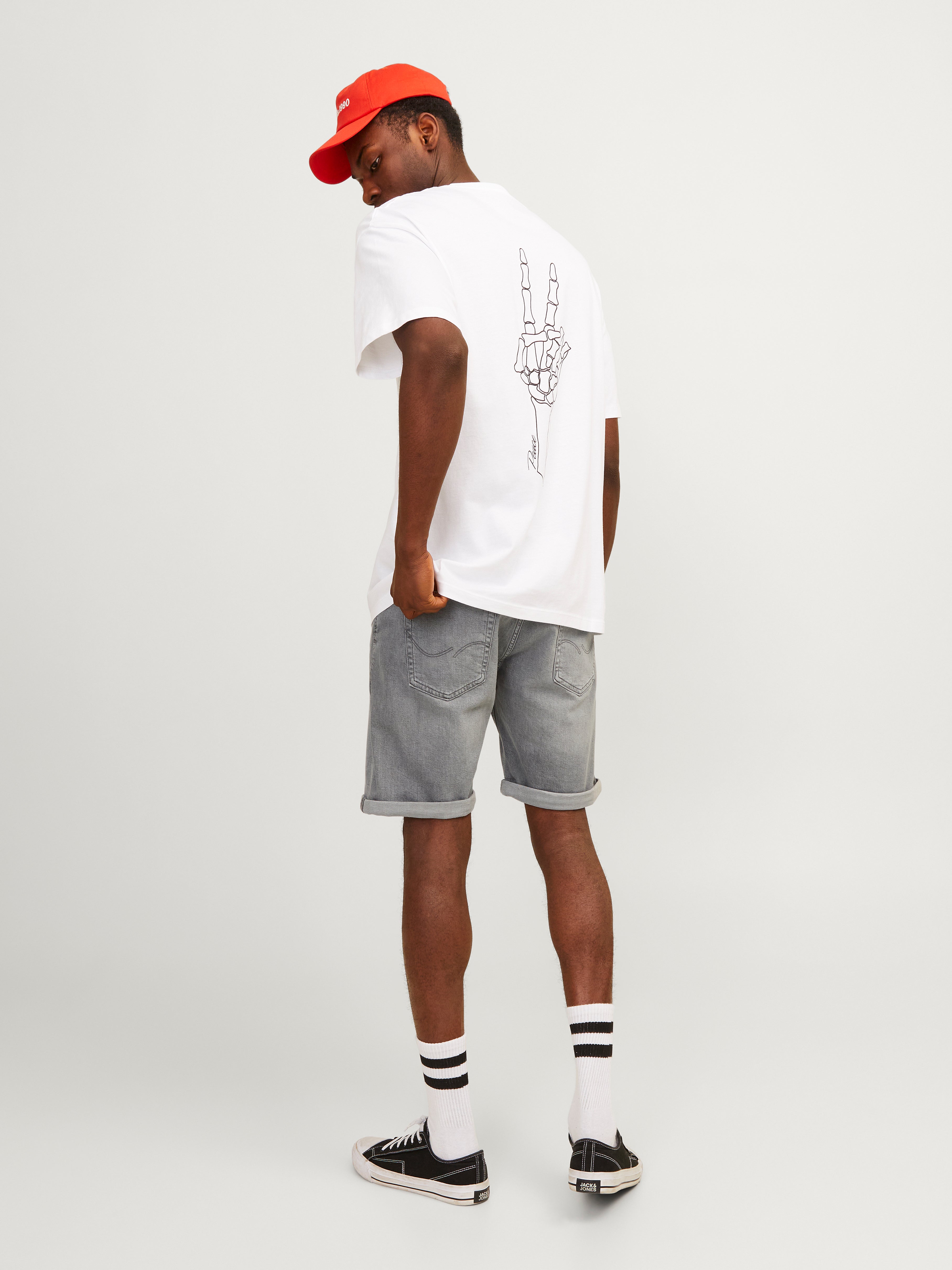 Jack & Jones Relaxed Fit Farmer rövidnadrág -Grey Denim - 12256768