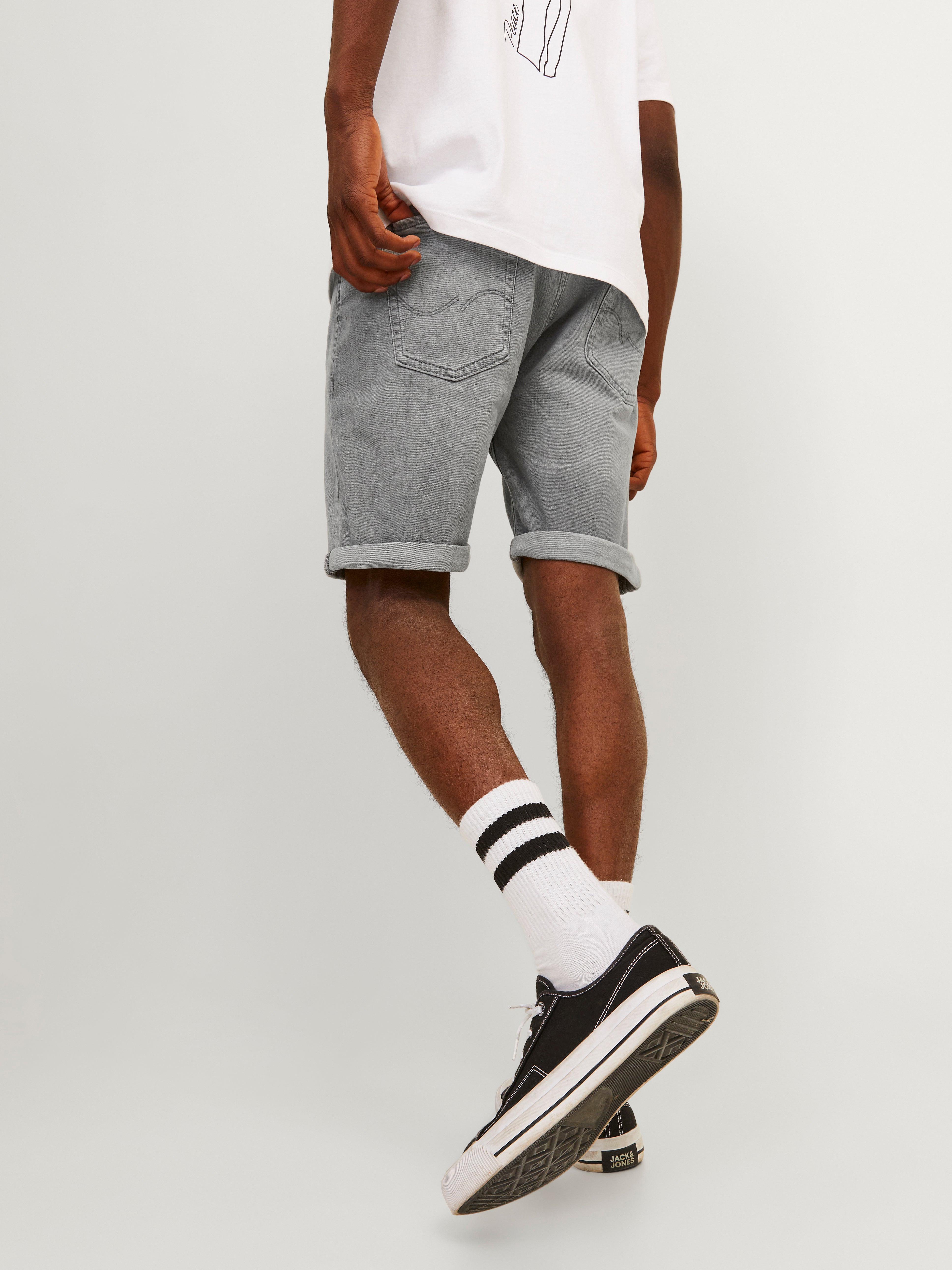 Jack & Jones Relaxed Fit Džinsiniai šortai -Grey Denim - 12256768