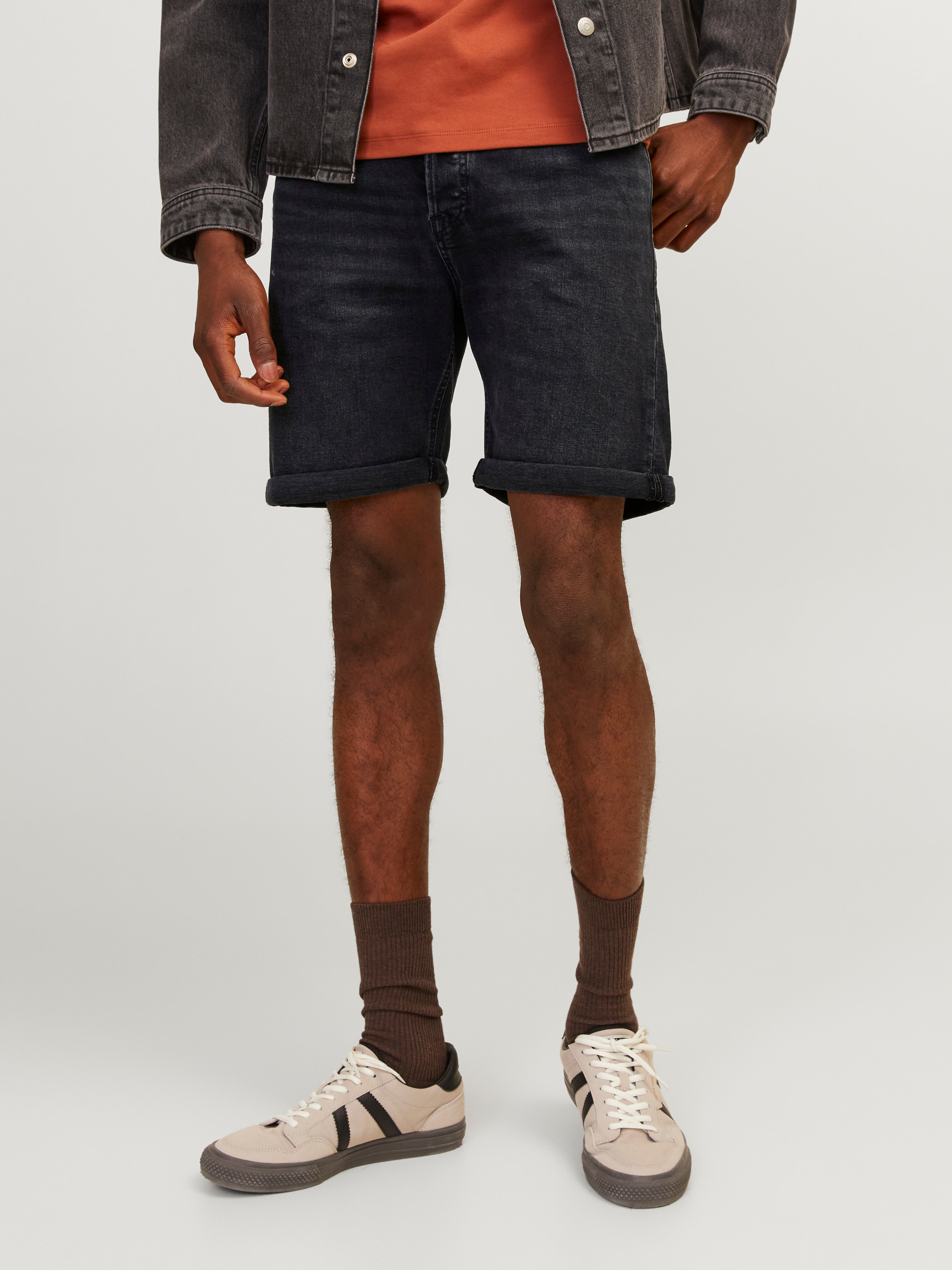 Jack & Jones Relaxed Fit Jeans Shorts -Black Denim - 12256768