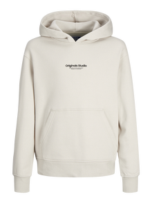 Jack & Jones Gedruckt Kapuzenpullover Mini -Moonbeam - 12256770