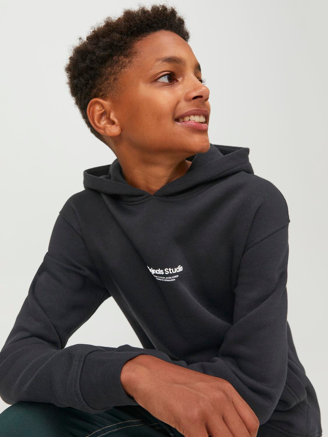 Jack & Jones Sweat à capuche Imprimé Mini -Black - 12256770