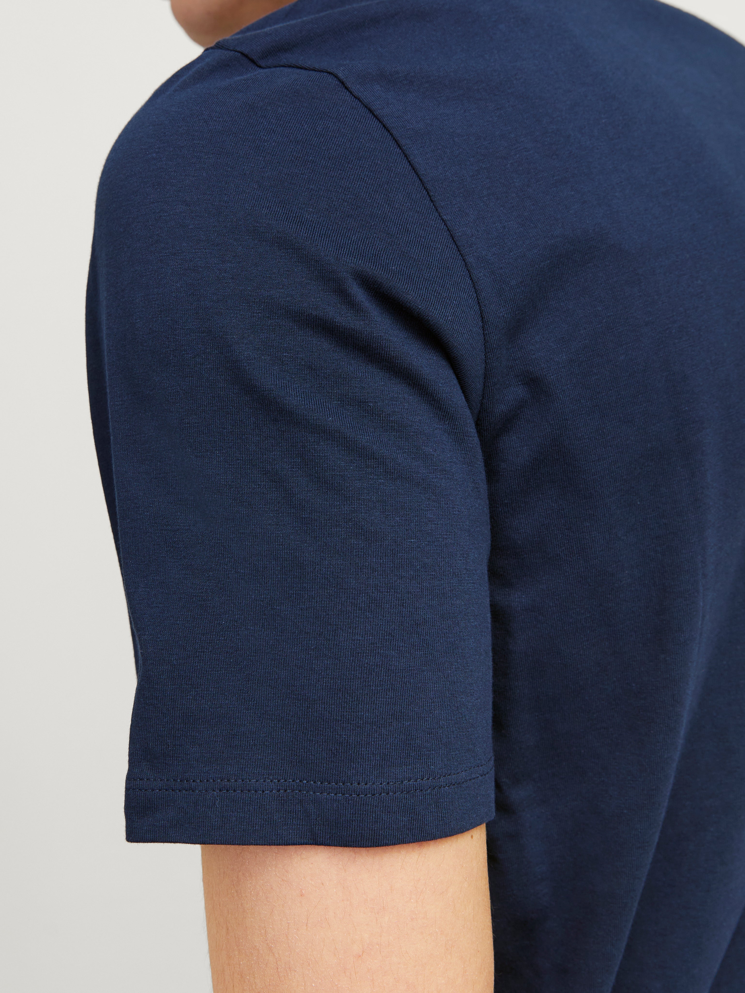Logo Rundhals T-shirt | Dunkelblau | Jack & Jones®