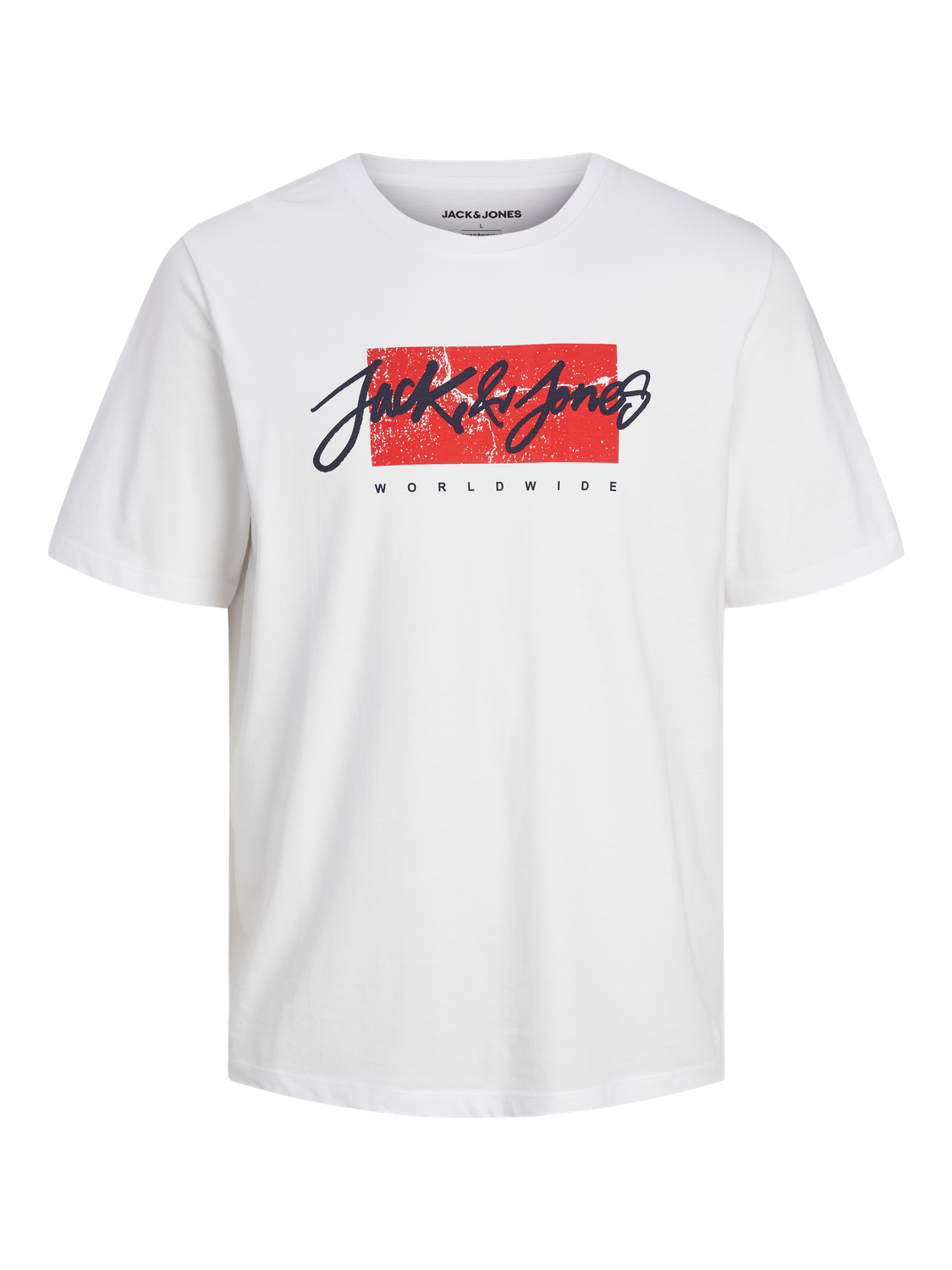 Jack & Jones T-shirt Logo Decote Redondo -White - 12256774